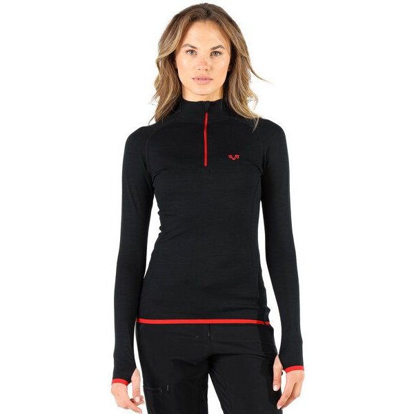Woolona Langarmshirt - LORICA - 100% Merinowolle (Zip)