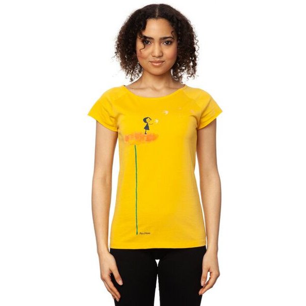 FellHerz Damen T-Shirt Schwalbenzug aus 100% Biobaumwolle
