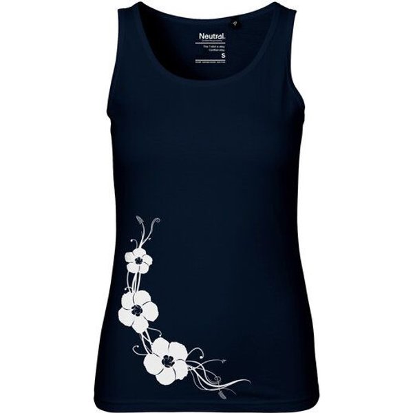 HANDGEDRUCKT "Hibisken" Frauen Tank Top Neutral