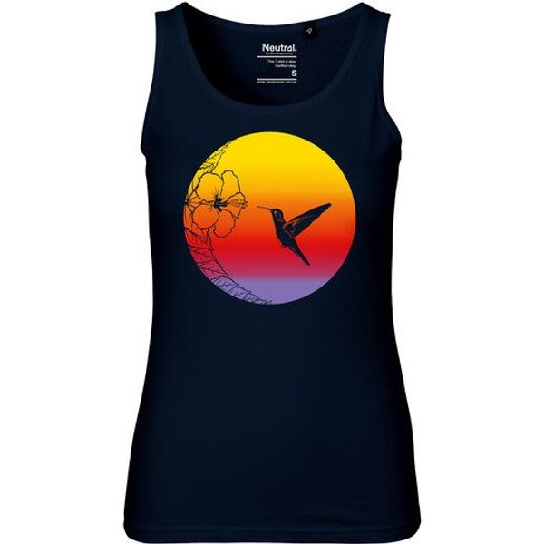 HANDGEDRUCKT "Kolibri" Frauen Tank Top Neutral