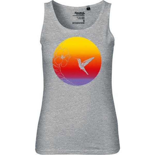 HANDGEDRUCKT "Kolibri" Frauen Tank Top Neutral