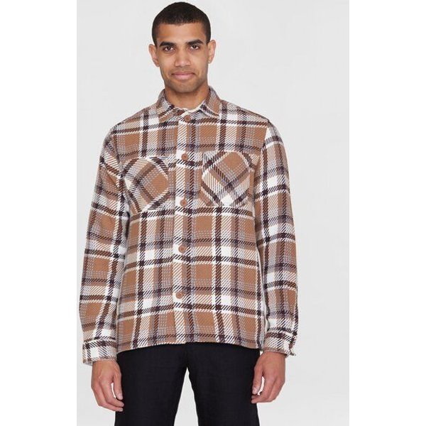 KnowledgeCotton Apparel Kariertes Overshirt CHECKED aus Bio-Baumwolle