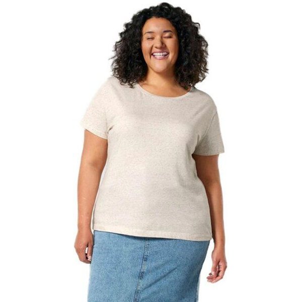 YTWOO Damen-Scoop-Neck-T-Shirt aus Bio-Baumwolle