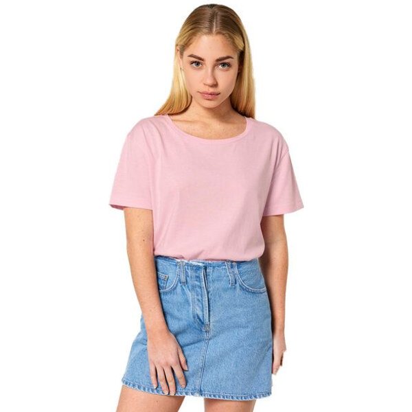 YTWOO Damen-Scoop-Neck-T-Shirt aus Bio-Baumwolle