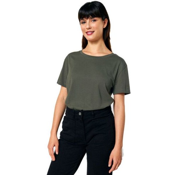YTWOO Damen-Scoop-Neck-T-Shirt aus Bio-Baumwolle