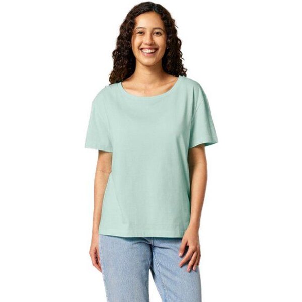 YTWOO Damen-Scoop-Neck-T-Shirt aus Bio-Baumwolle