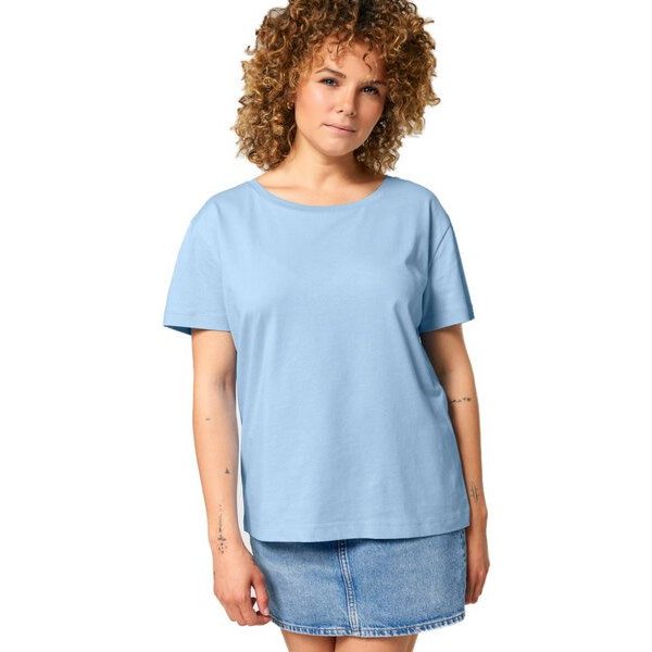 YTWOO Damen-Scoop-Neck-T-Shirt aus Bio-Baumwolle