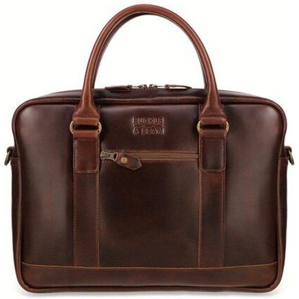 Buckle & Seam Leder Business Briefcase Everett