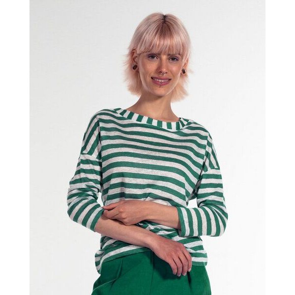 Alma & Lovis Leinenshirt im Regular-Fit aus Leinen | Leinen Ringel Shirt