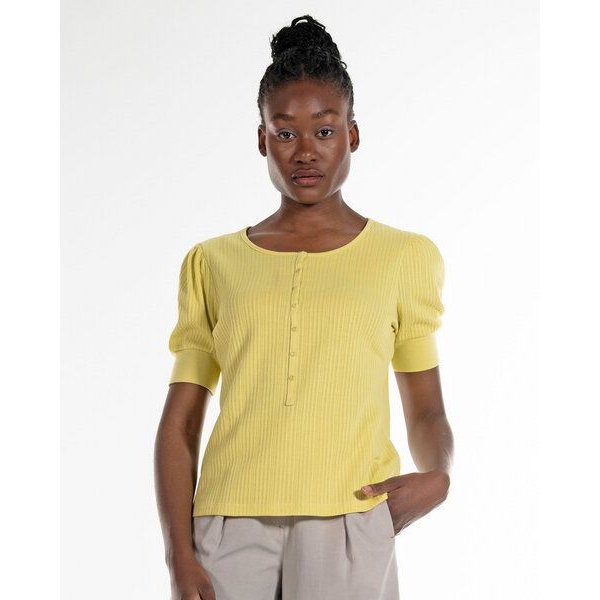 Alma & Lovis Blusenshirt aus feinem Rippen-Jersey | Rib Henley