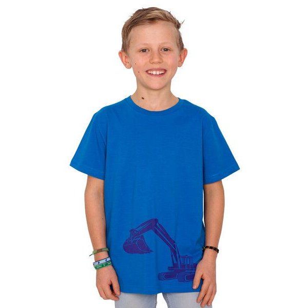 HANDGEDRUCKT "Bagger" Unisex Kinder T-Shirt Earth Positive