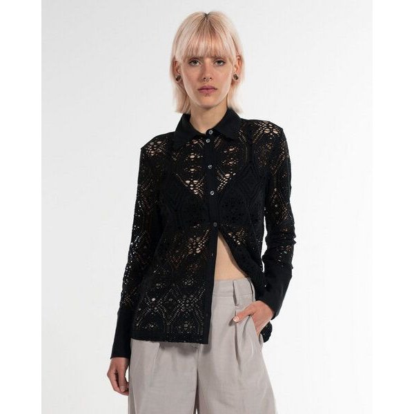 Alma & Lovis Edle Spitzenbluse aus Bio-Baumwolle mit Elasthan | Lace Blouse