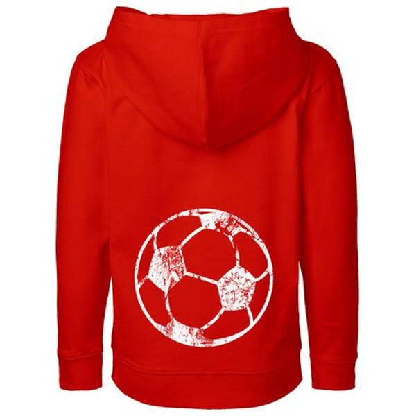 HANDGEDRUCKT "Fußball" Kinder Zip Hoody Neutral