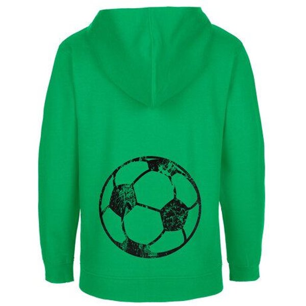 HANDGEDRUCKT "Fußball" Kinder Zip Hoody Neutral