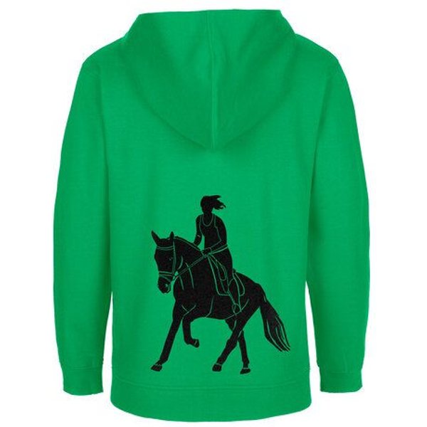 HANDGEDRUCKT "Galopp" Kinder Zip Hoody Neutral