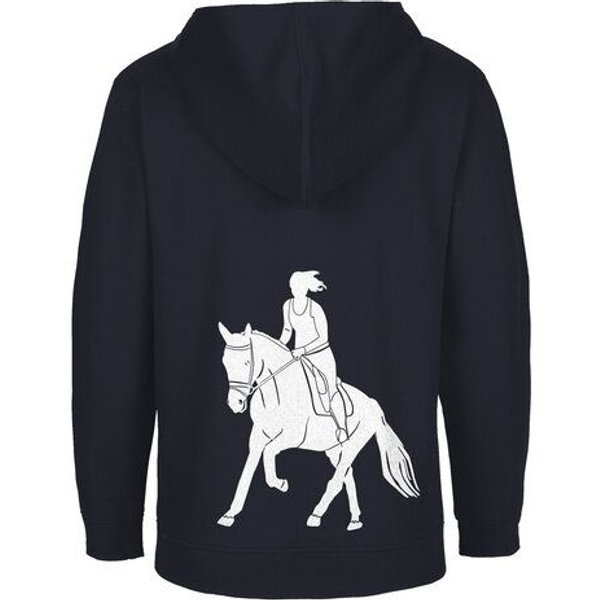 HANDGEDRUCKT "Galopp" Kinder Zip Hoody Neutral
