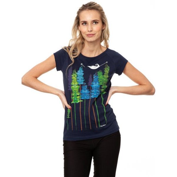 FellHerz Damen T-Shirt Wood Girl aus 100% Biobaumwolle