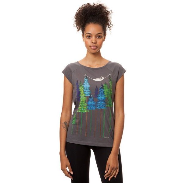 FellHerz Damen T-Shirt Wood Girl aus 100% Biobaumwolle
