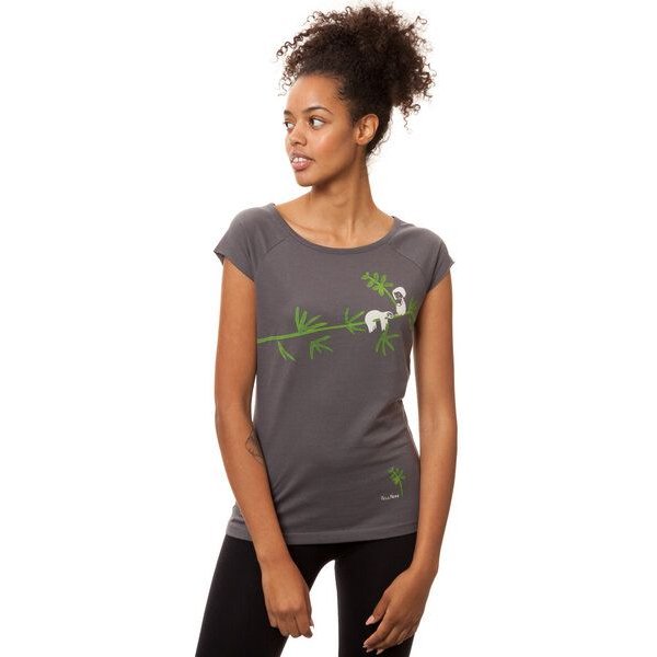 FellHerz Damen Raglan T-Shirt Faultier aus 100% Biobaumwolle