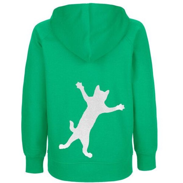 HANDGEDRUCKT "Klammerkatze" Kinder Hoody Neutral