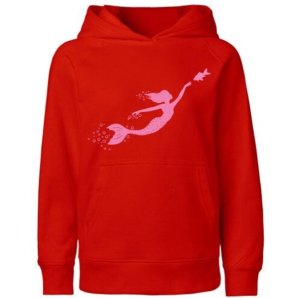 HANDGEDRUCKT "Meerjungfrau" Kinder Hoody Neutral