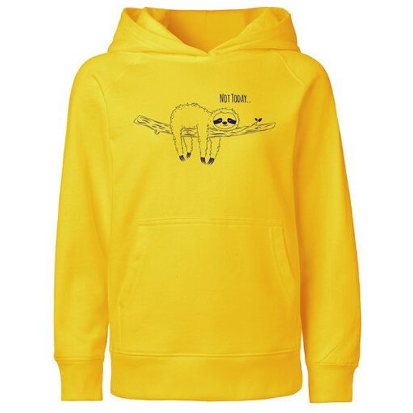 HANDGEDRUCKT "Not Today" Kinder Hoody Neutral