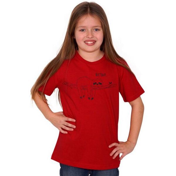 HANDGEDRUCKT "Not Today..." Unisex Kinder T-Shirt Earth Positive
