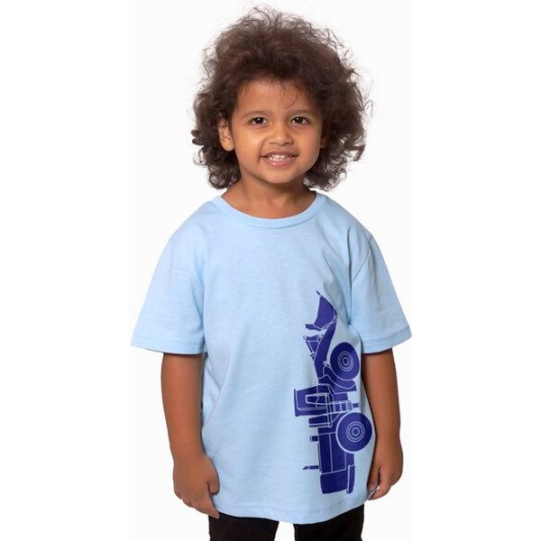 HANDGEDRUCKT "Radlader 02" Unisex Kinder T-Shirt Earth Positive