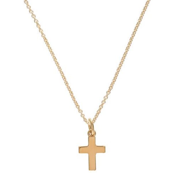 BELLYBIRD Jewellery Halskette - kleines Kreuz, Anhänger/ Silber/ Silber vergoldet