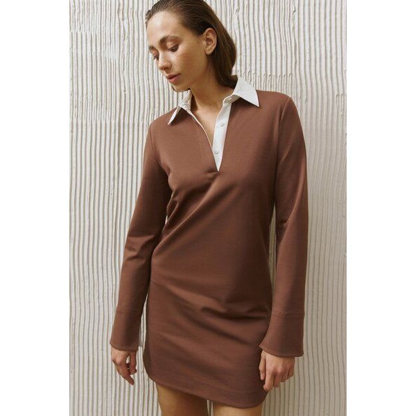 IVA RYCH Mini-Polokleid mit Kragen I Deadstock