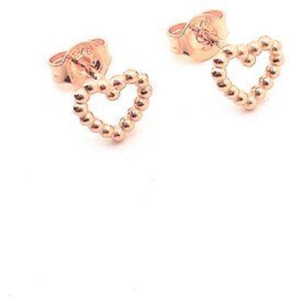 MOANINA Ohrringe Love Herz - 925 Silber/18k Gold Vermeil