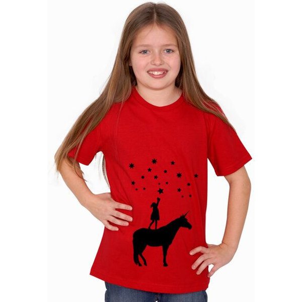 HANDGEDRUCKT "Wünsche" Unisex Kinder T-Shirt Earth Positive