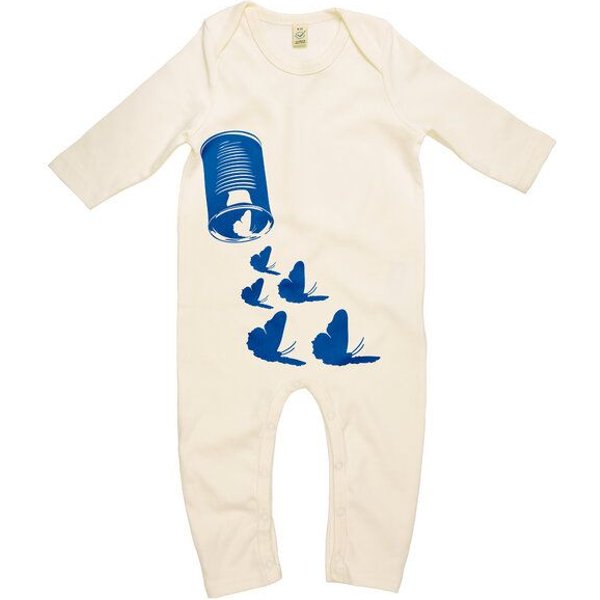HANDGEDRUCKT "Butterfly01" Baby Jumpsuit Earth Positive