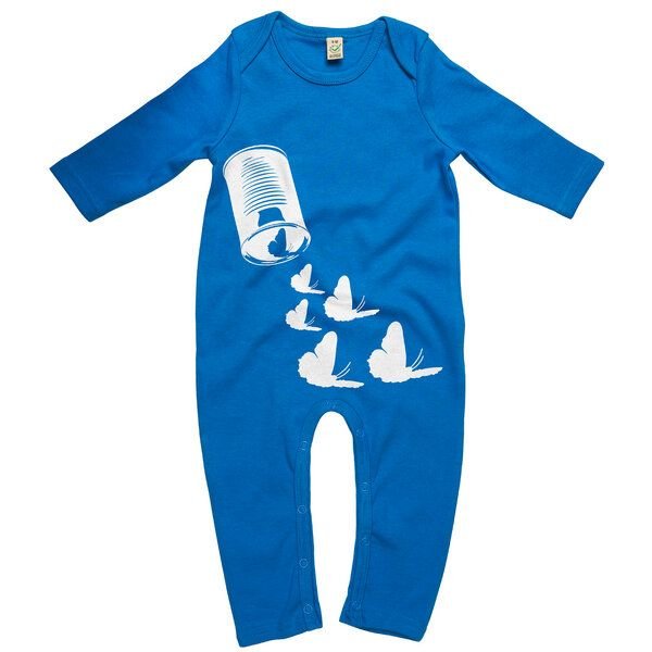 HANDGEDRUCKT "Butterfly01" Baby Jumpsuit Earth Positive