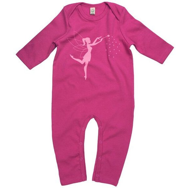 HANDGEDRUCKT "Zauberfee" Baby Jumpsuit Earth Positive