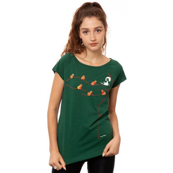 FellHerz Damen T-Shirt Spatzerl aus 100% Biobaumwolle