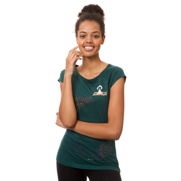 FellHerz Damen Raglan T-Shirt Ommm aus 100% Biobaumwolle