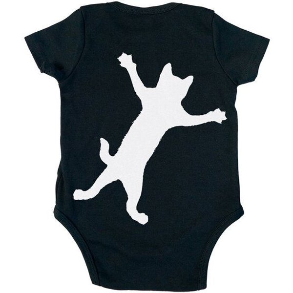 HANDGEDRUCKT "Klammerkatze" Baby Body Earth Positive