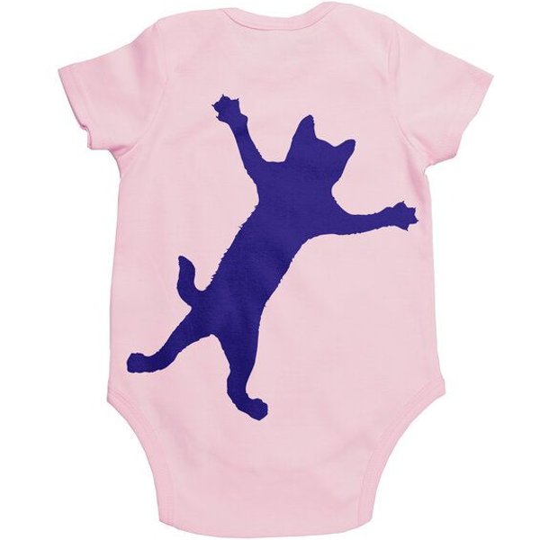 HANDGEDRUCKT "Klammerkatze" Baby Body Earth Positive