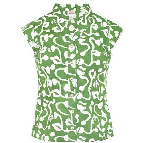 Global Mamas Bio Bluse - RETRO - Forage
