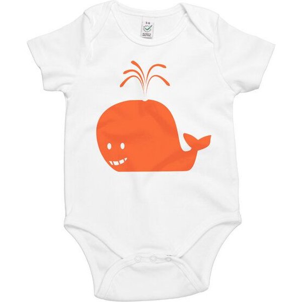 HANDGEDRUCKT "Wal" Baby Body Earth Positive