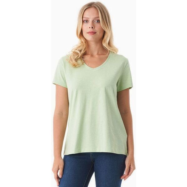 ORGANICATION Damen Basic T-Shirt aus Bio-Baumwolle mit V-Ausschnitt