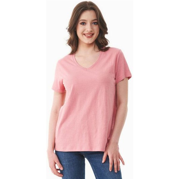 ORGANICATION Damen Basic T-Shirt aus Bio-Baumwolle mit V-Ausschnitt