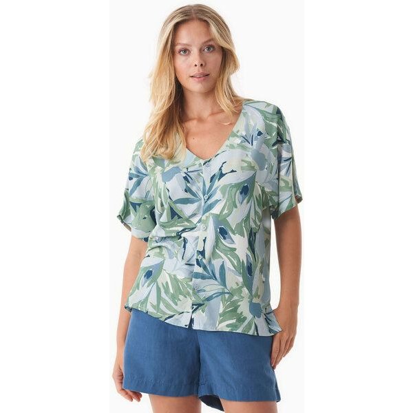 ORGANICATION Bluse aus LENZING ECOVERO mit Blattmuster