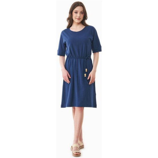 ORGANICATION Jerseykleid aus Bio-Baumwolle und Leinen
