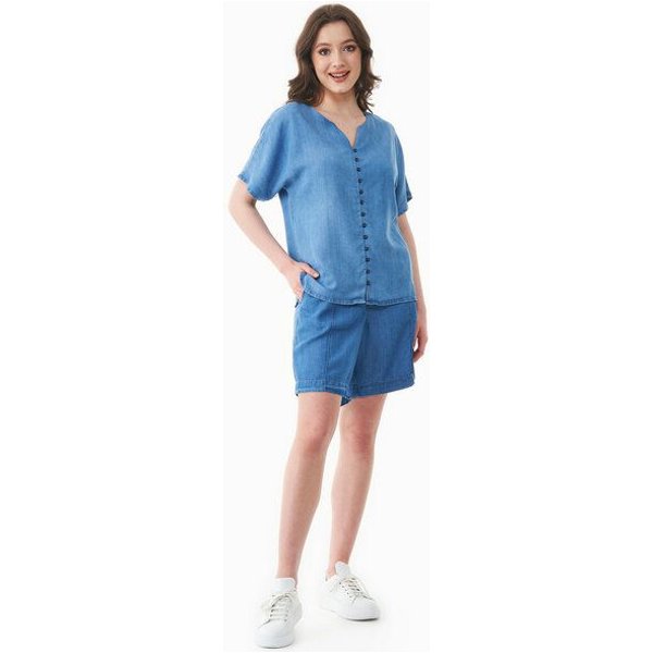 ORGANICATION Shorts aus TENCEL Lyocell in Denim-Optik