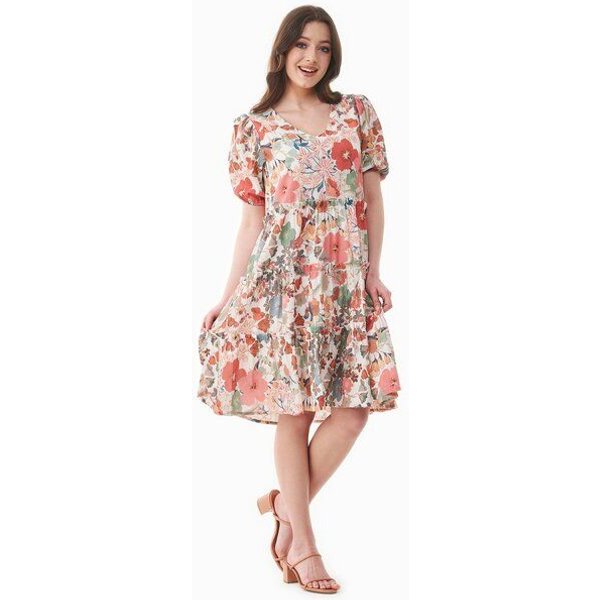ORGANICATION Kleid aus Bio-Baumwoll-Voile mit Blumenmuster
