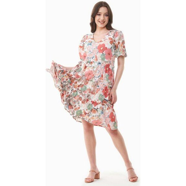ORGANICATION Kleid aus Bio-Baumwoll-Voile mit Blumenmuster
