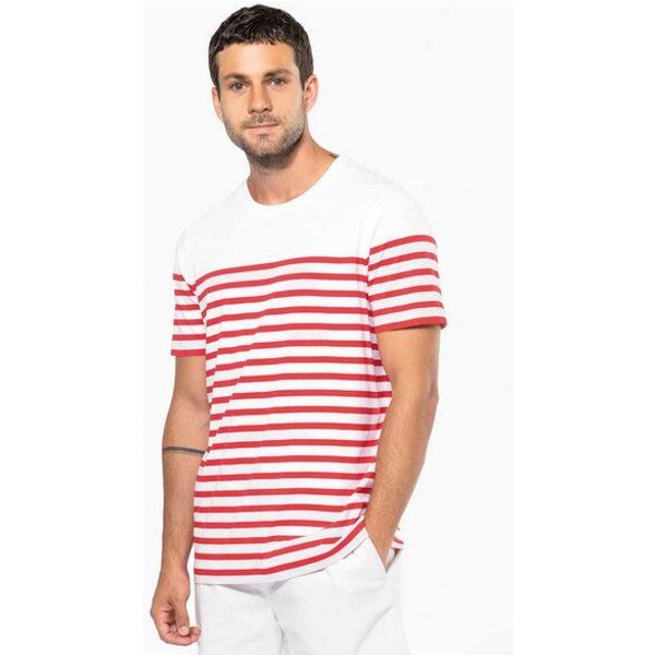 YTWOO Nachhaltiges Herren-T-Shirt mit Rundhalsausschnitt im Marine-Stil