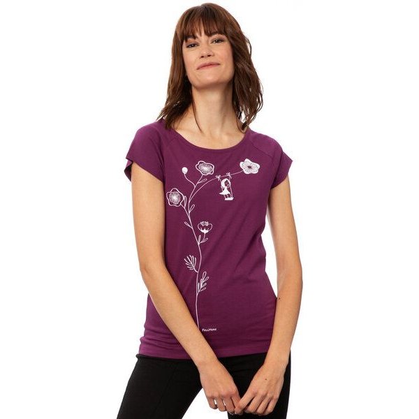FellHerz Damen Raglan T-Shirt Schaukelmädchen aus 100% Biobaumwolle